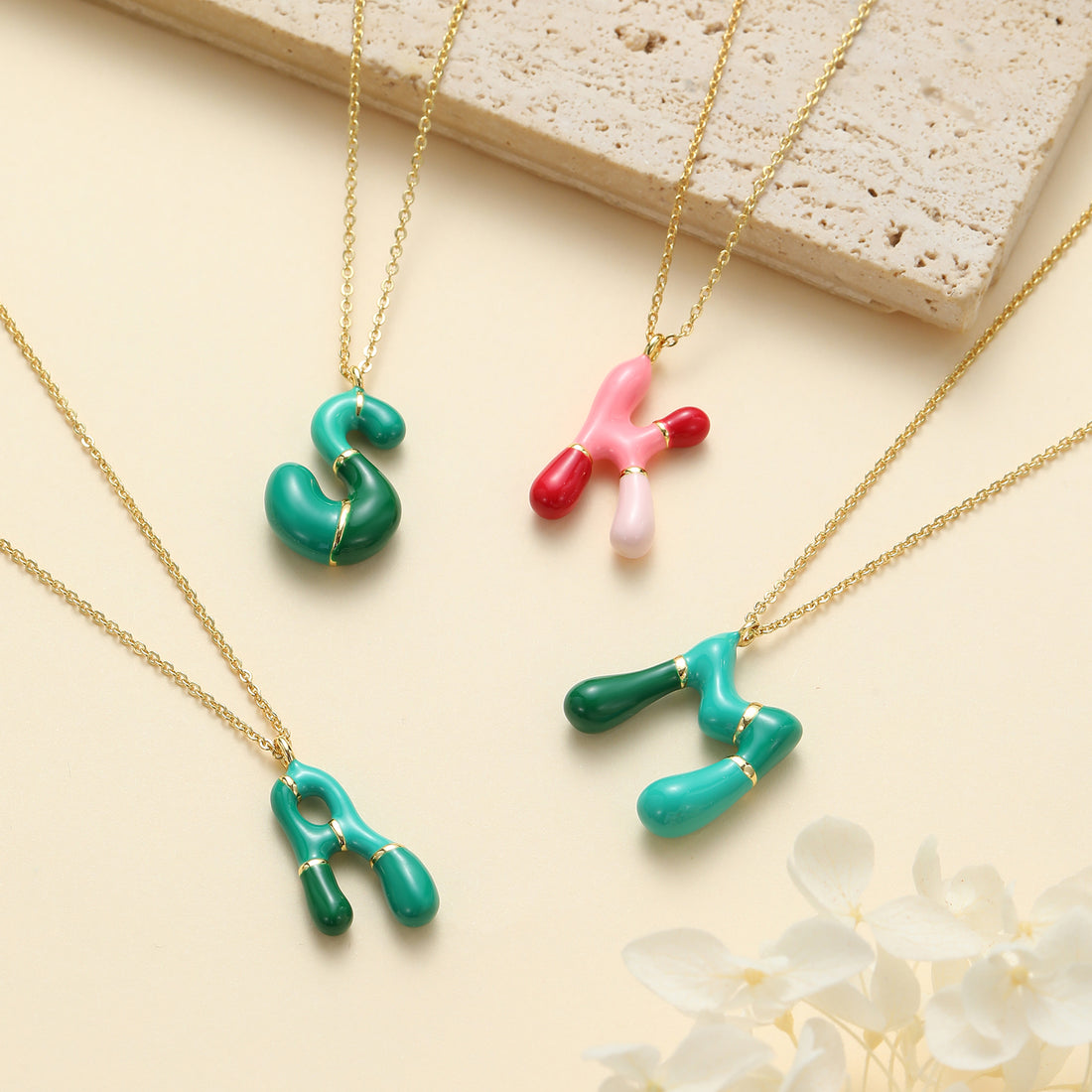 FOLOOTY Bubble Letters Necklace - FOLOOTY BOUTIQUE