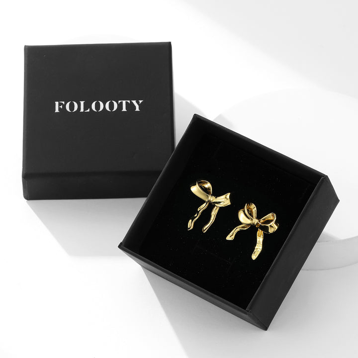 Gold Bow Pendant Jewelry Set - FOLOOTY BOUTIQUE