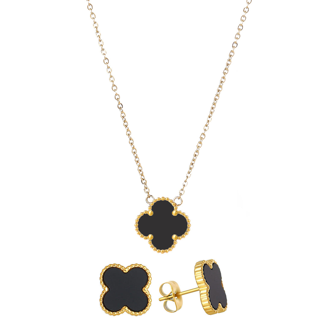 Gold Lucky Clover Jewelry Set - FOLOOTY BOUTIQUE