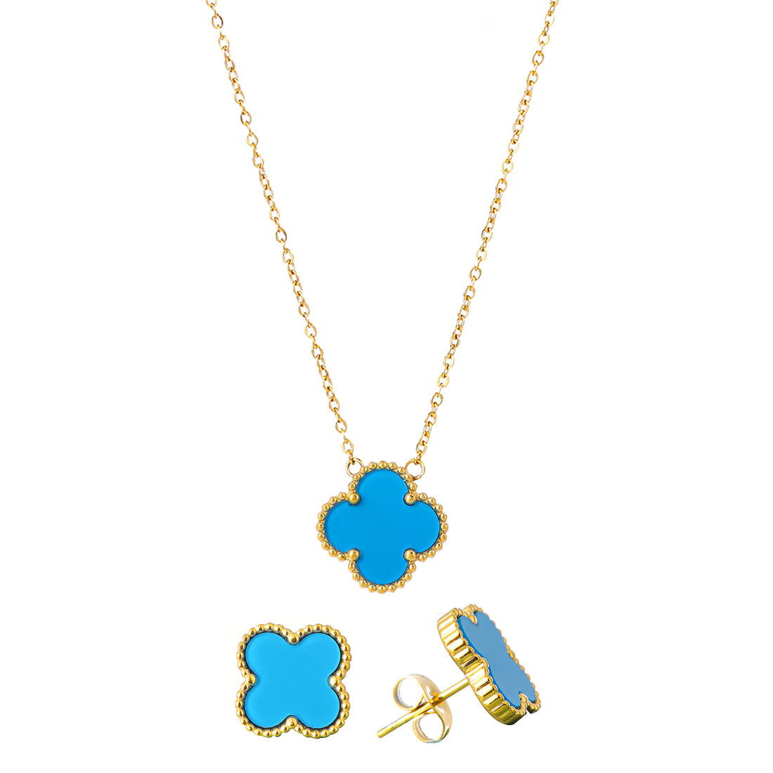 Gold Lucky Clover Jewelry Set - FOLOOTY BOUTIQUE