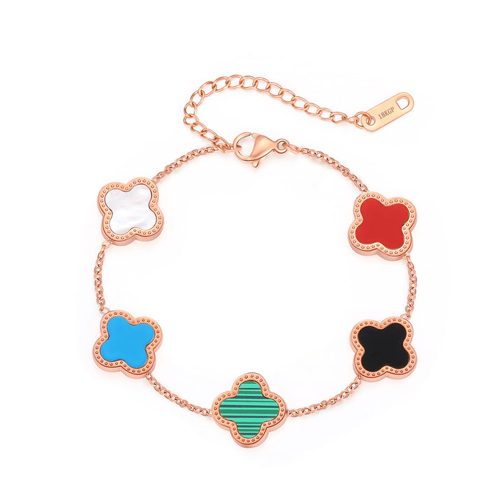 Lucky Clover Cute Rose-Gold Bracelet - FOLOOTY BOUTIQUE