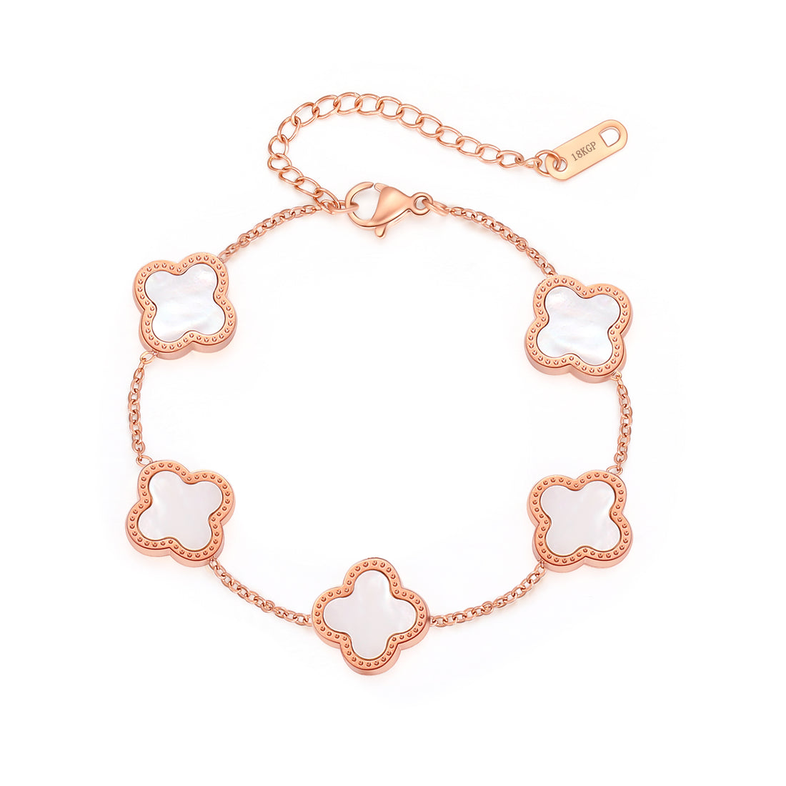 Lucky Clover Cute Rose-Gold Bracelet - FOLOOTY BOUTIQUE