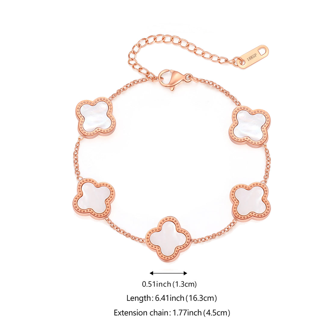 Lucky Clover Cute Rose-Gold Bracelet - FOLOOTY BOUTIQUE