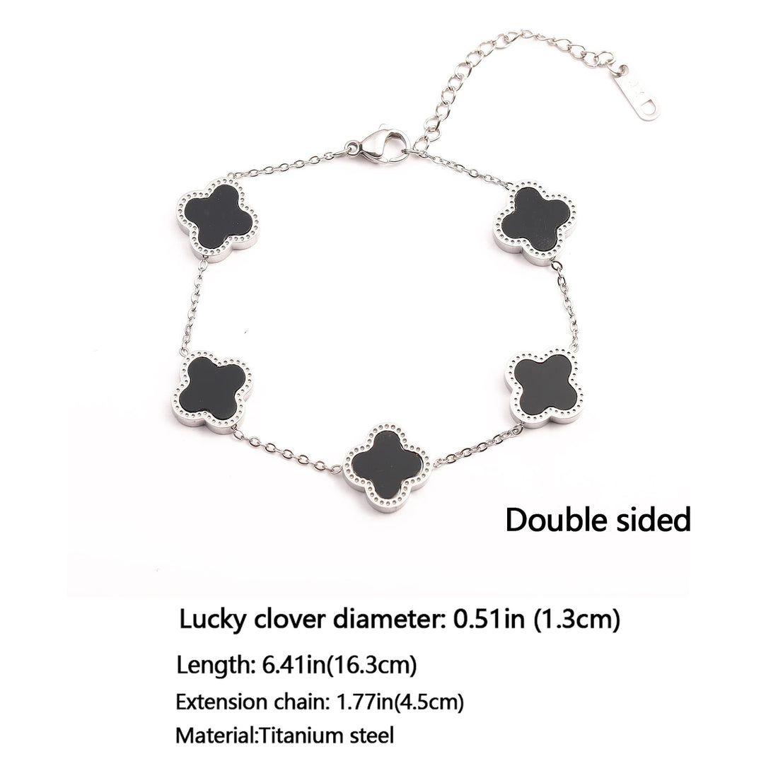 Lucky Clover Cute Silver Bracelet - FOLOOTY BOUTIQUE