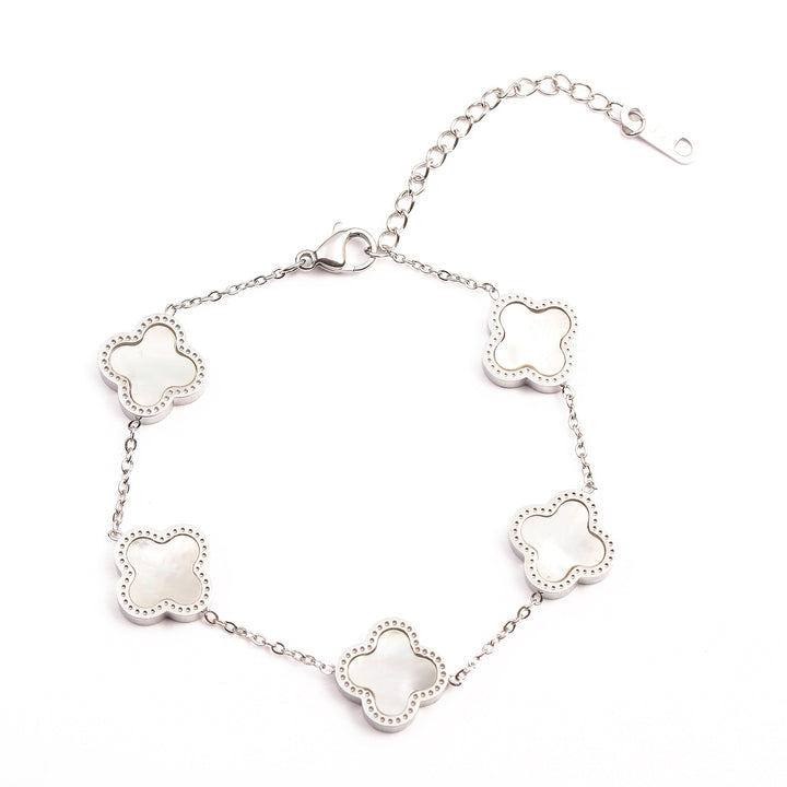 Lucky Clover Cute Silver Bracelet - FOLOOTY BOUTIQUE