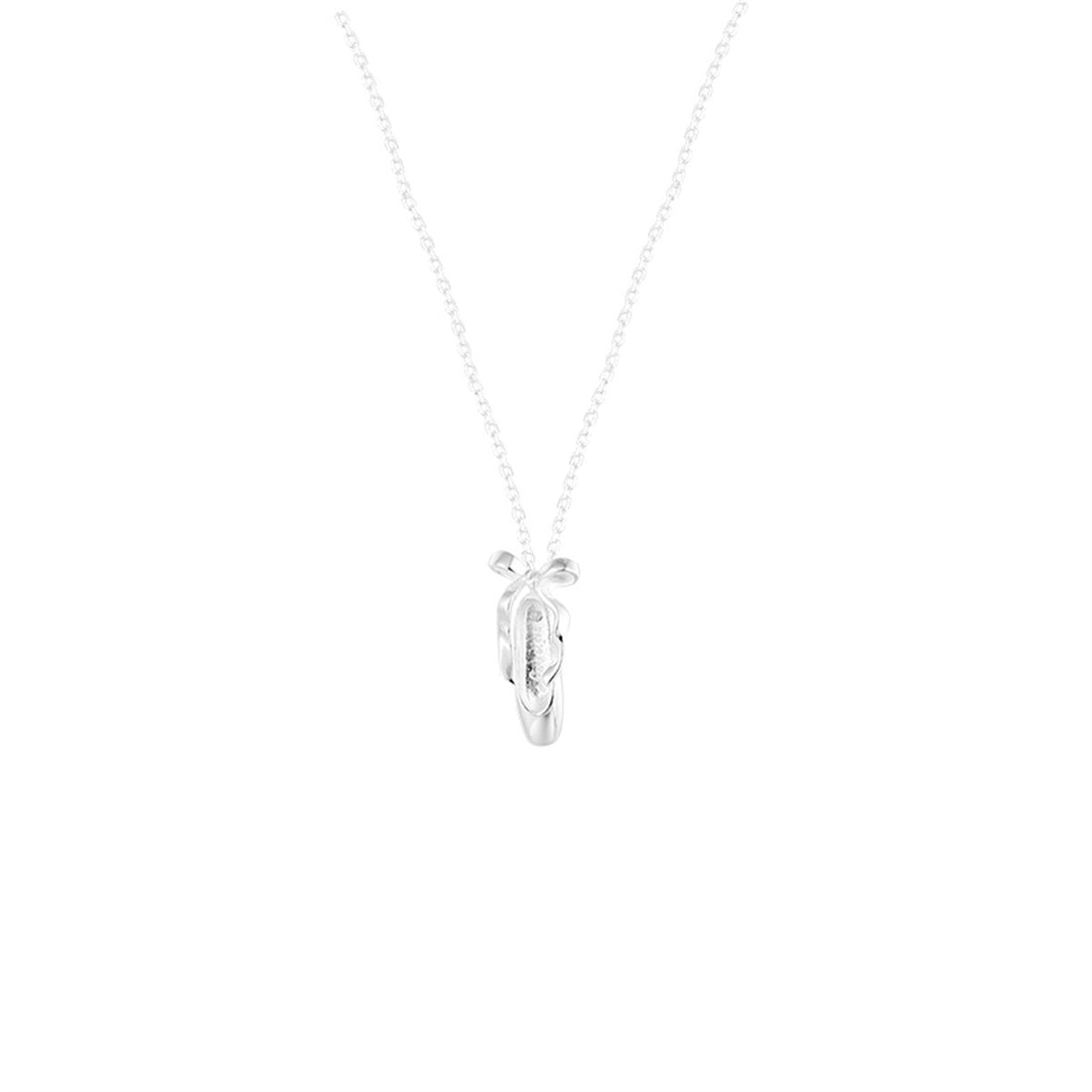 Silver Ballet Shoes Necklace