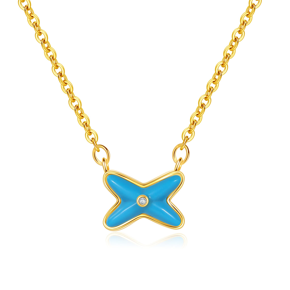 X-Shaped Necklace - FOLOOTY BOUTIQUE