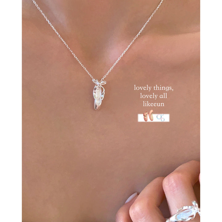 Silver Ballet Shoes Necklace